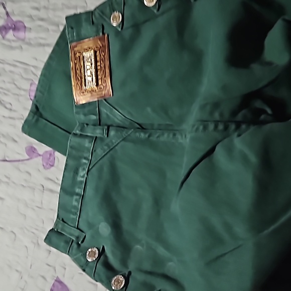 Vintage Lawman 90s Y2K style high waist green jeans size 3 - Picture 3 of 16